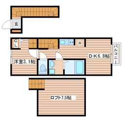 東北福祉大前駅 徒歩9分 2階の物件間取画像